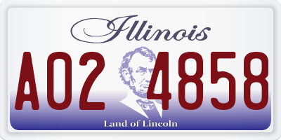 IL license plate A024858