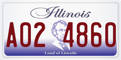 IL license plate A024860