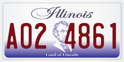 IL license plate A024861