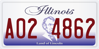 IL license plate A024862