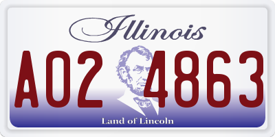 IL license plate A024863