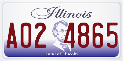 IL license plate A024865