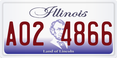 IL license plate A024866
