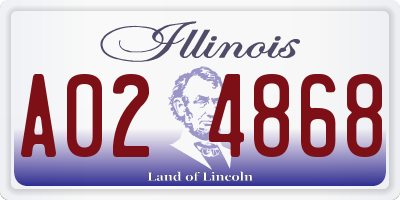 IL license plate A024868