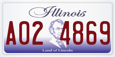 IL license plate A024869