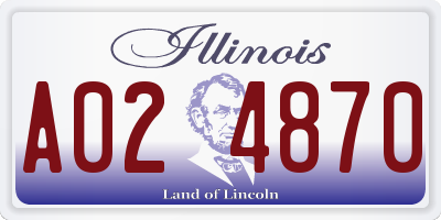 IL license plate A024870