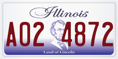 IL license plate A024872