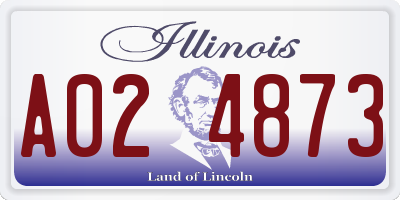 IL license plate A024873