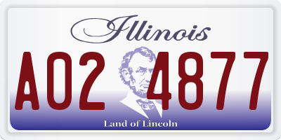 IL license plate A024877