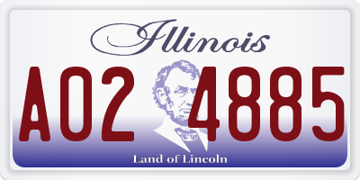 IL license plate A024885