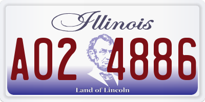 IL license plate A024886