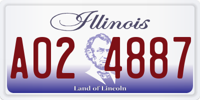 IL license plate A024887