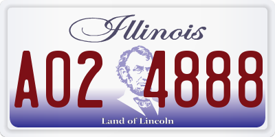 IL license plate A024888
