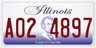 IL license plate A024897