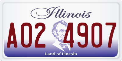 IL license plate A024907