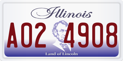 IL license plate A024908