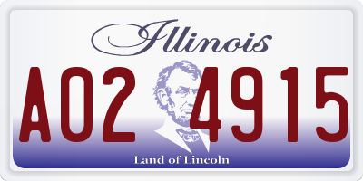 IL license plate A024915