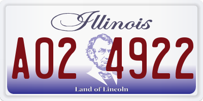 IL license plate A024922