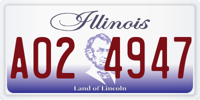 IL license plate A024947