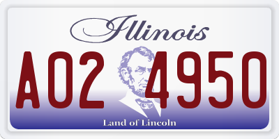 IL license plate A024950
