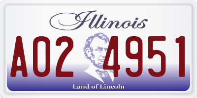 IL license plate A024951