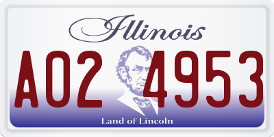 IL license plate A024953