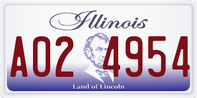 IL license plate A024954