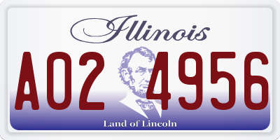 IL license plate A024956