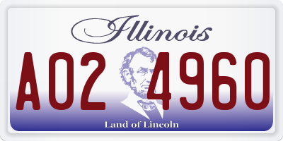 IL license plate A024960