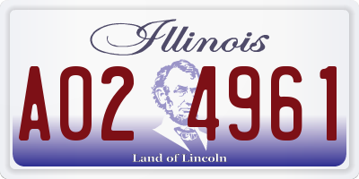 IL license plate A024961