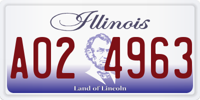IL license plate A024963
