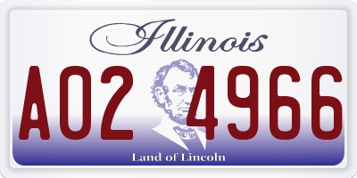 IL license plate A024966