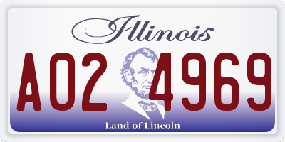 IL license plate A024969