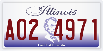 IL license plate A024971