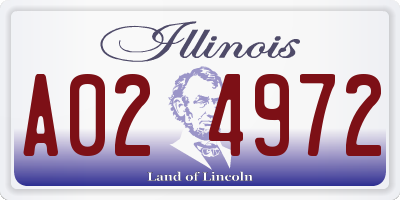 IL license plate A024972