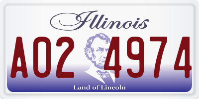 IL license plate A024974