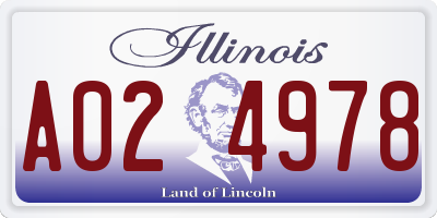 IL license plate A024978