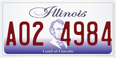 IL license plate A024984