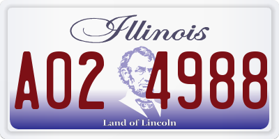 IL license plate A024988