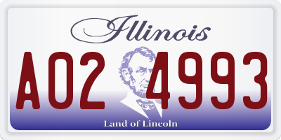 IL license plate A024993