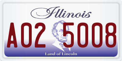 IL license plate A025008