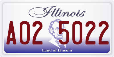 IL license plate A025022