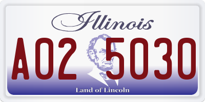 IL license plate A025030