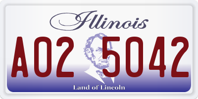 IL license plate A025042