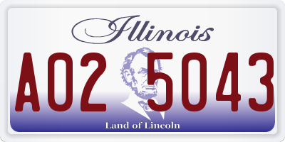IL license plate A025043