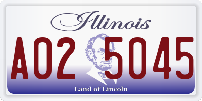 IL license plate A025045