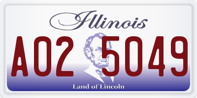 IL license plate A025049