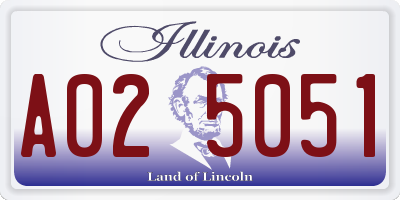 IL license plate A025051