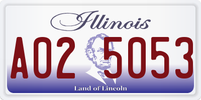 IL license plate A025053