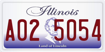 IL license plate A025054